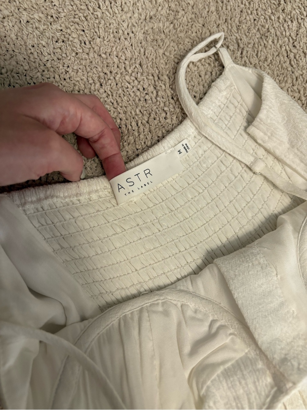 ASTR Cream Spaghetti Strap Maxi Dress - Picture 3 of 3